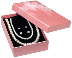 White Freshwater Cultured Pearl Mother-and-Daughter Necklace and Earring Set with Sterling Silver Clasp