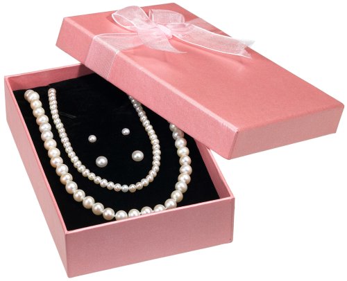 Freshwater Cultured Pearl Mother-and-Daughter Necklace and Earring Set