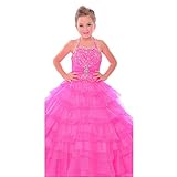 Posh Angels Pink Sequin Dot Girls Pageant Dress 4
