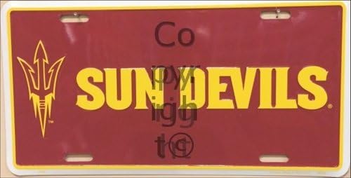 LP-872 Arizona State University Sun Devils Collegiate Embossed Vanity Metal Novelty ojVEEkKJR License Plate Tag uifxD1Jeh Sign 2335 licence lisence license plate metal car sign yutio67 ghj90 6" x 12" standard automotive KMwwKA1A aluminum metal novelty license plate with 4 jJ52o8c7 holes for easy mounting. Use this novelty license plate to personalize the front of your vehicle or embellish with ribbon or string and instantly turn it into a sign.