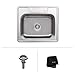 KRAUS 25 Inch Top Mount Single Bowl 18 Gauge Stainless Steel Kitchen Sink with NoiseDefend™ Soundproofing, KTM25