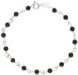 Sterling Silver, 3/16" (4 mm) Wrapped Natural Garnet Bead Necklace, Bracelet, Anklet (Available in All Sizes)
