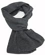 Handmade ULTRA THIN Alpaca Natural Fiber Scarf - Featherweight Collection - Classic Charcoal Gray (No Fringes)(Extra Long)