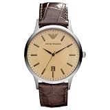 Emporio Armani Herren-Armbanduhr XL Classic Renato Analog Quarz Leder AR2427