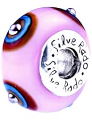 SilveRado(tm) SS12 Murano Glass Cleopatra Bead / Charm