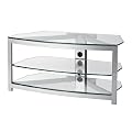 Omnimount Stellar G343 Silver TV Stand With 10mm Thick Glass - SILLY PRICE TO CLEAR!!!!!