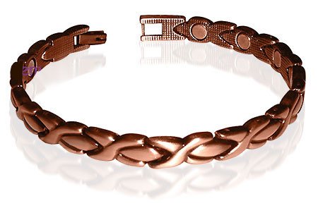 New Copper Magnetic hugs and kisses Bracelet 7.5 inches