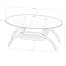 Walker Edison Glass Oval Coffee Table