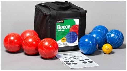 St Pierre Sports Sport Bocce Set, Red/Blue, 100mm by St Pierre Sports
