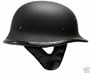 DOT German Flat Black Motorcycle Cruiser Half Helmet (&HY-809 Matter Black)
