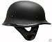 Flat Matte Black German Style Motorcycle Cruiser Touring Scooter Half Helmet DOT (Medium)