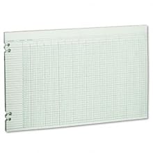 Wilson Jones Green Columnar Ruled Ledger Paper, Double Page Format, 30 Columns and 36 Lines per Page, 11 x 17 Inches, 100 Sheets per Pack (WG50-30A)