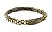 Bracelet - B140 - Antique Gold Tone Metal & Crystal Stones - Stretch ~ Topaz