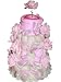 Pretty in Pink Girls Baby Diaper Cake with Chlorine Free Diapers