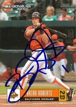 Brian Roberts Autographed/Hand Signed Baseball Card (Baltimore Orioles) 2005 Donruss #105