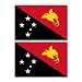 Glossy vinyl sticker pack: FLAG PAPUA NEW GUINEA INDEPENDENT STATE COUNTRY (2 stickers, 15x10cm / 5.9x3.9in)