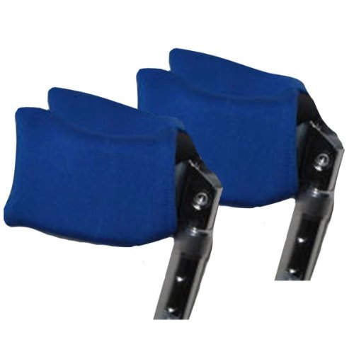 Crutcheze Forearm Crutch Pads, Covers for Arm Cuffs (Pr), Black/Royal Blue AirFlex Ultra Plus - Breathable, Ultimate Cushion, Moisture Wicking, Antibacterial, Washable Orthopedic Products Accessories