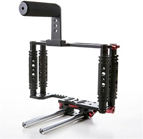 Kamarar TK-3 Tank Video Cage DSLR Camera Cage Kit w/rod Support +Top Handle for Canon 5D 6D 7D 70D 60D