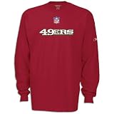 49ers Reebok Mens NFL Wordmark LS Tee