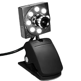 eSecure - USB 8MP 8 LED Web Cam Webcam with Microphone for Windows 7 Vista XP Laptops PCs Notebooks works with Skype Yahoo MSN