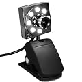 eSecure - USB 8MP 8 LED Web Cam Webcam with Microphone for Windows 7 Vista XP Laptops PCs Notebooks works with Skype Yahoo MSN