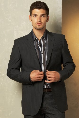Autograph Wool Single Breasted Pinstripe Jacket