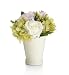 (04001218) Artificial Roses in Peony Glass Vase in Household & Kitchen