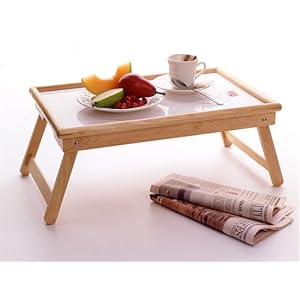Breakfast Bed Tray, Flip Top, Foldable Legs by