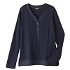 Eddie Bauer(エディー・バウアー) 長袖ハイツイストコットンＹヘンリーネックＴシャツ