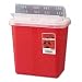 Office Products : UMIS2GH100651 Biohazard Sharps Container W/Clear Lid, 2 Gallon, Red
