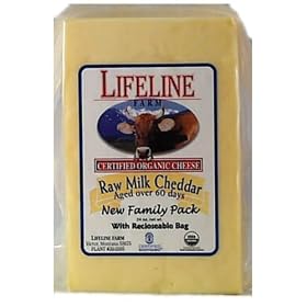 LifeLine Raw Milk Cheddar, Organic