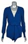 Sutton Studio Womens Cashmere Belted Wrap Sweater Petite