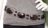 Coconut shell belt, 'Coco Choco'