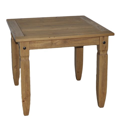 Ambientehome 57050 Tisch Donez Kiefer massiv antik gewachst 90 x 90 cm