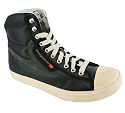 DIESEL UPWARD HI TOP LEATHER TRAINERS BLACK