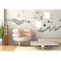 Musical Notes Gray Wall Mural Stickers / Decals