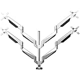 Loctek Full Motion Gas Spring LCD Arm Quad Monitor Mount Desk, Fits 10''-27'' Computer Monitor (D7Q)