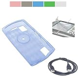 Sony walkman S544 S545 Series TPU Silicone Case + Screen Protector + USB Data Cable for Sony walkman (Many Colors Available) (Blue)