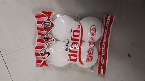 Naphthalene Balls, Moth Balls, Snow White, Toilets, Cupboards, Books, Cloth Mothballs, Naphthalin, Flakes Camphor - 4 Balls 120g /Pack