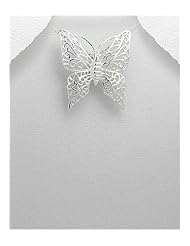 Butterfly Pendant Necklace In Sterling Silver