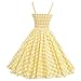Maggie Tang Women's Plaid Print Cami Dress Vintage Casual Party Dress