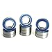 12x21x5mm Precision Ball Bearings ABEC 3 Blue Rubber Seals (10)