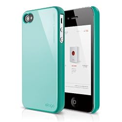 elago S4 Slim Fit 2 Case for iPhone 4/4S - Coral Blue + HD Professional Extreme Clear film