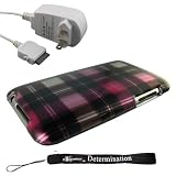 Premium Designer Hard Crystal Snap-on Case for Apple iPod Touch 2, Touch 3, 3rd Generation 8GB, 32GB, 64GB + Includes a easy Travel Rapid Home Wall Charger with LED light power indicator