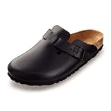 Birkenstock Boston Hunter Black Leather Mens Clogs