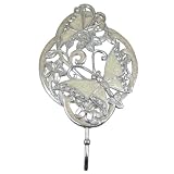Vintage Butterfly Wall Hook Jeweled - Beige - 7.5