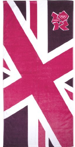 OFFICIAL Olympic 2012 London Union Jack Pink Beach Bath Towel