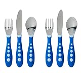 Gerber Stainless Steel Tip Kiddy Cutlery Set, 2 Sets - Blue