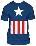 Captain America Suit Mens Costume T-shirt (Size:XL/Color:Royal Blue)