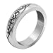M2M Metal C-ring, Stainless Steel With Tribal Design, Includes Bag, 1.875